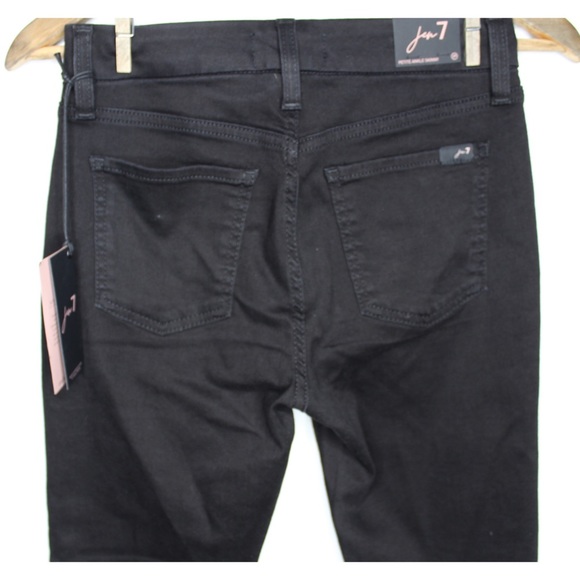 NEW JEN7 by 7 For All Mankind Petite Ankle Skinny Black Jeans 2P - Picture 8 of 13